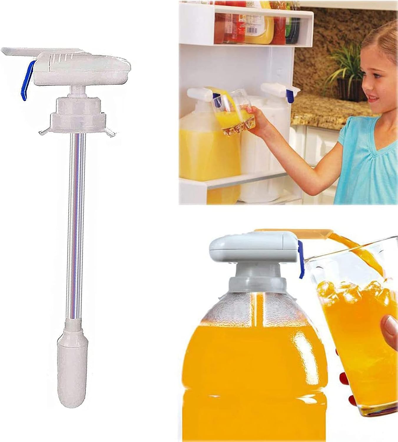 Dozator automat de bauturi, Zola®, universal, din plastic/silicon, buton ON/OFF, alb, 34.5x6.2x11.2 cm Dozator automat de bauturi, Zola®, universal, din plastic/silicon, buton ON/OFF, alb, 34.5x6.2x11.2 cm